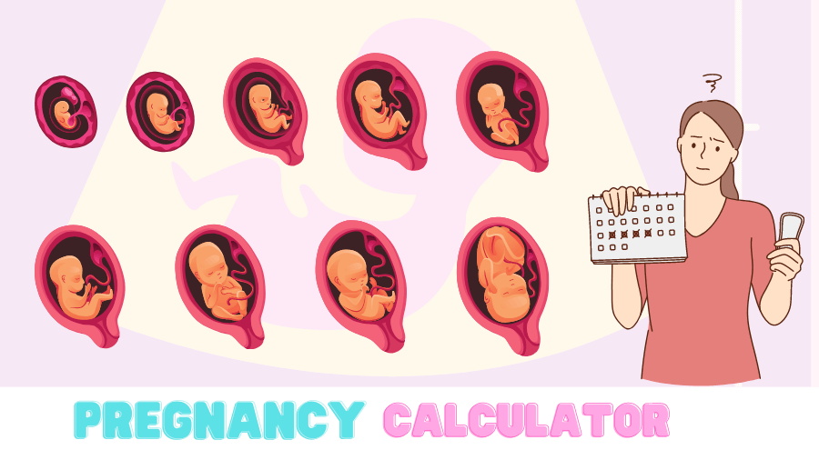 Difference between the date of birth and the expected delivery date