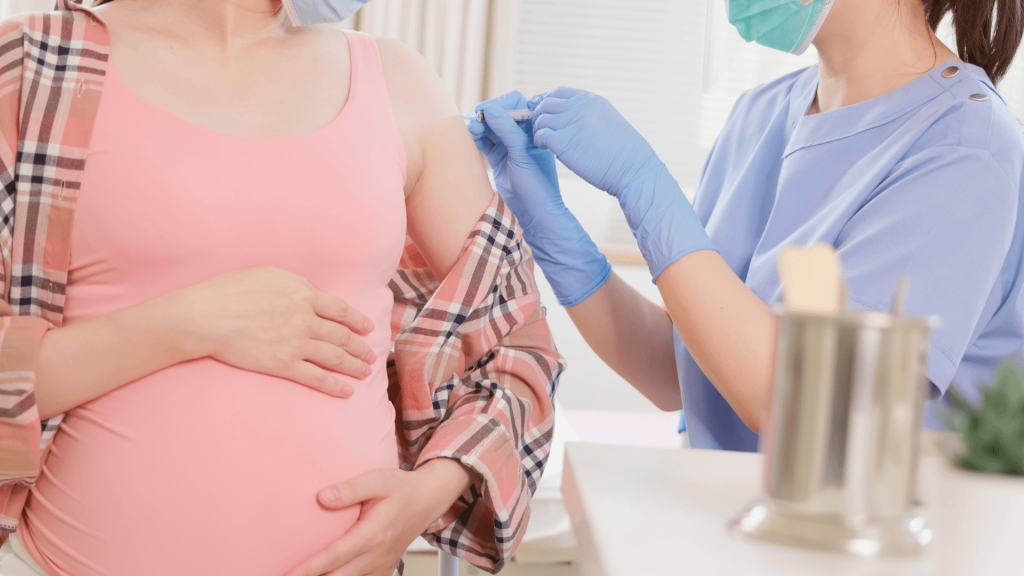 pregnant woman taking vaccine